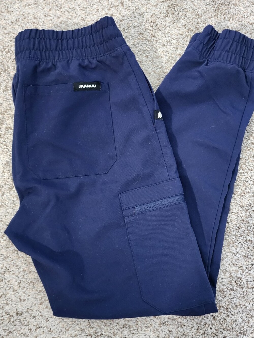 Jaanuu Women's Navy Blue Jogger Scrub Pant